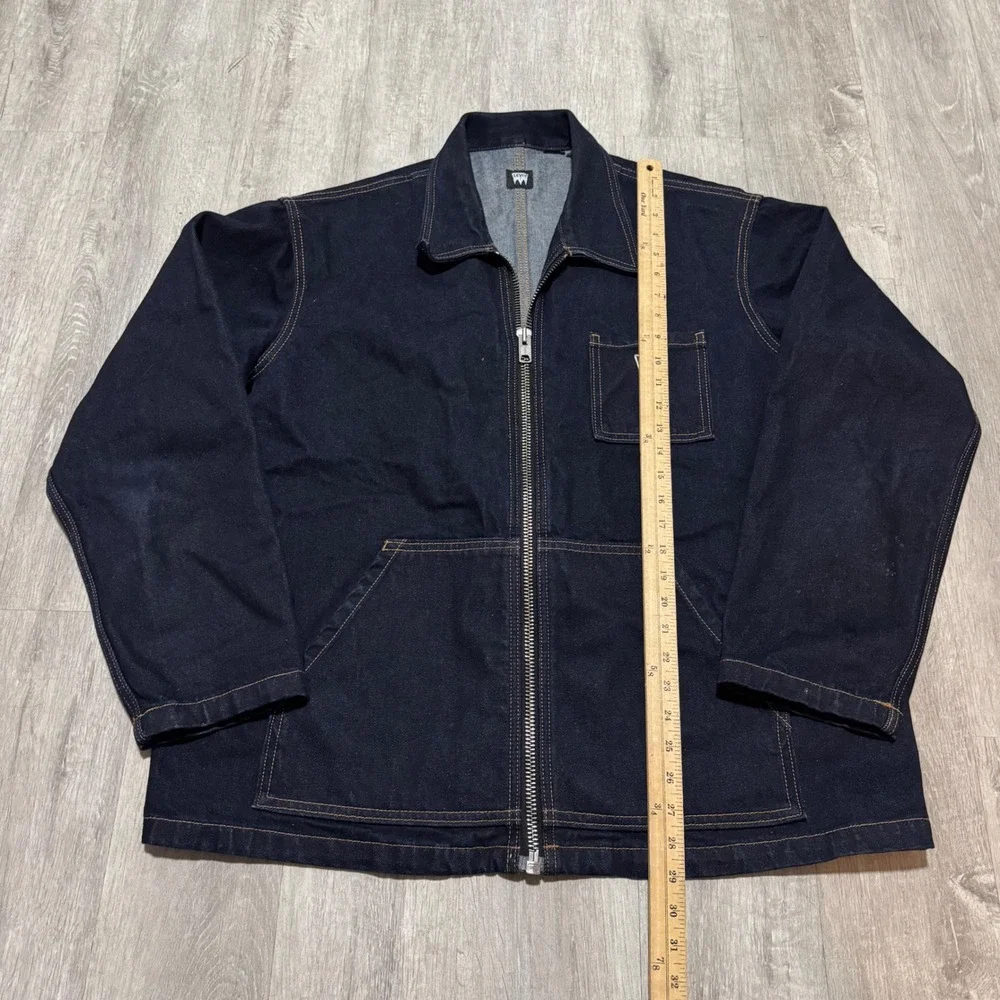 Levis skateboarding Mens Dark Wash Denim Full Zip Work Jacket A5732-0000 Large - Picture 4 of 7